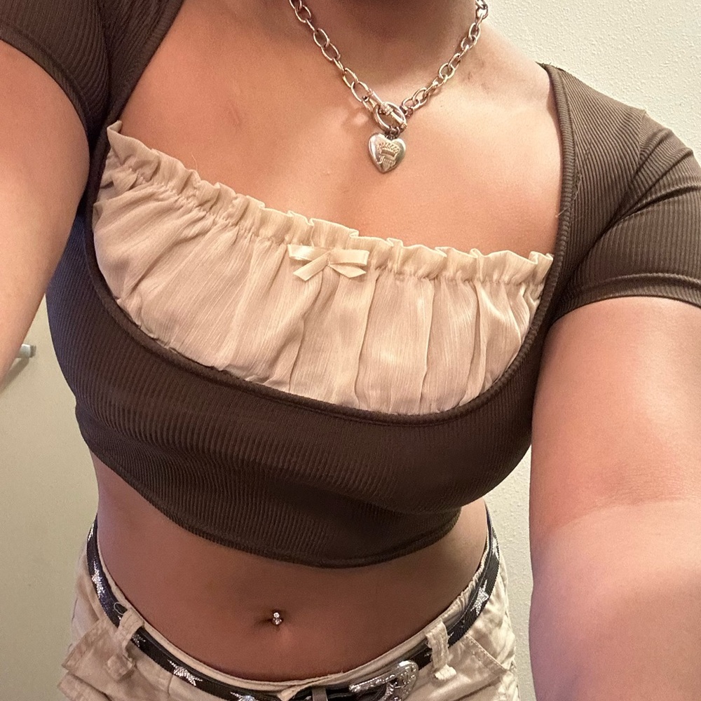 Coquette top with bow